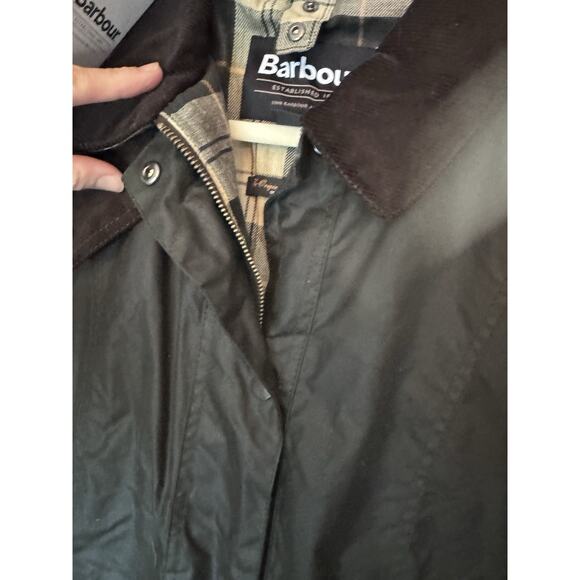 Barbour Beadnell® Waxed Jacket Sage Women's Sz 14 NWT $398 - Picture 11 of 16